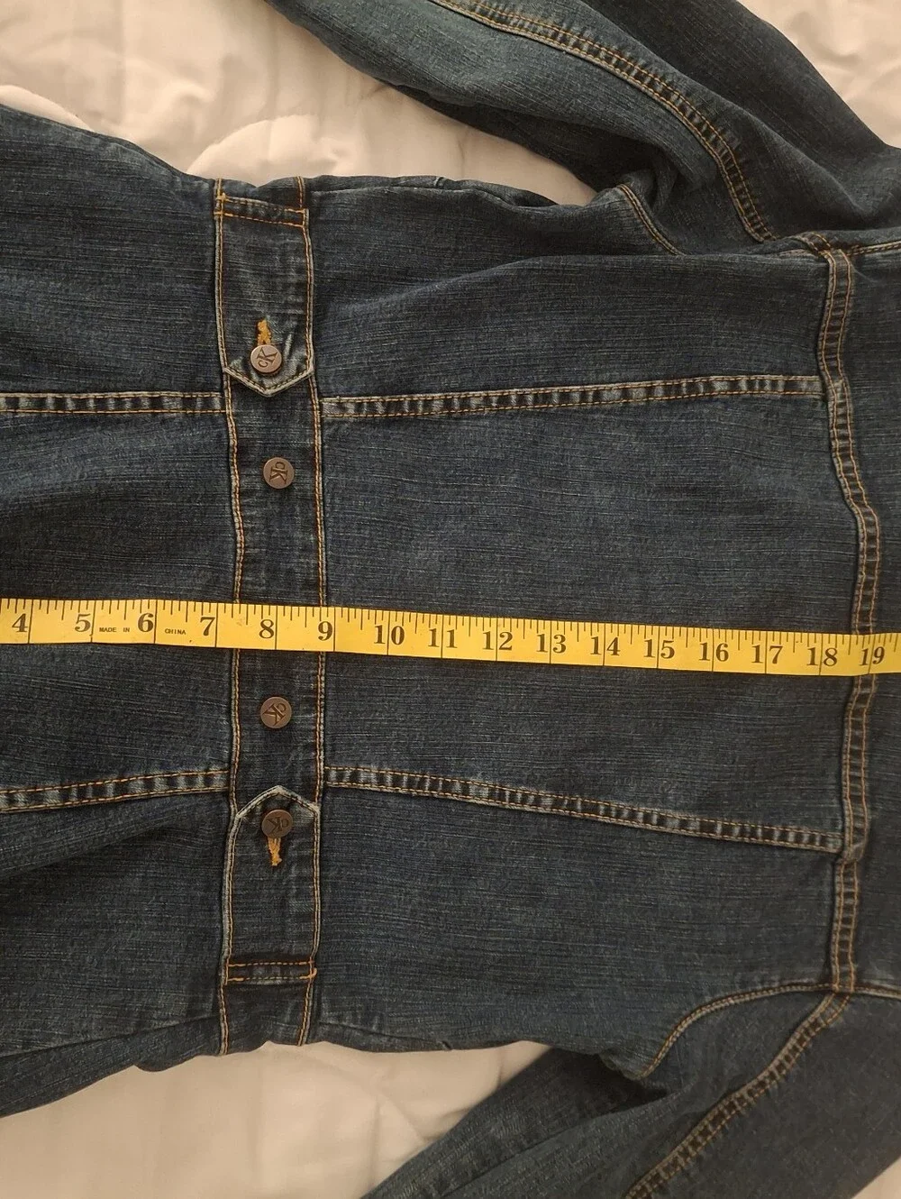 Calvin Klein Women's Dark Wash Denim Jean Jacket Size: 9